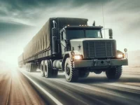 Военный грузовик в пустыне