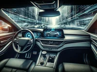 Ночной город из кабины