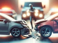 Столкновение игрушечных машин