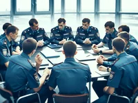 Полицейские на совещании