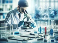 Ученый за микроскопом