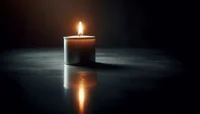 Горящая свеча в темноте