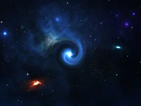 Синяя спиральная галактика