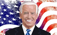 Джо Байден на флаге