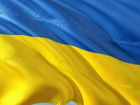 Развевающийся флаг Украины