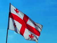 Развевающийся флаг Грузии