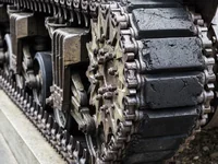 Гусеница танка крупным планом