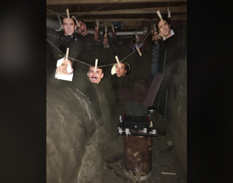 Шокированная американка обнаружила в подвале «жуткий храм» Николаса Кейджа