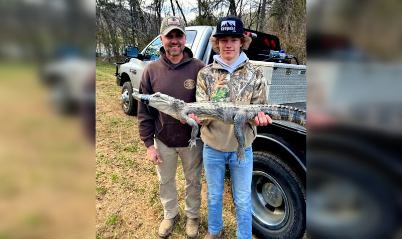 Житель штата Теннесси ловил рыбу, а поймал аллигатора